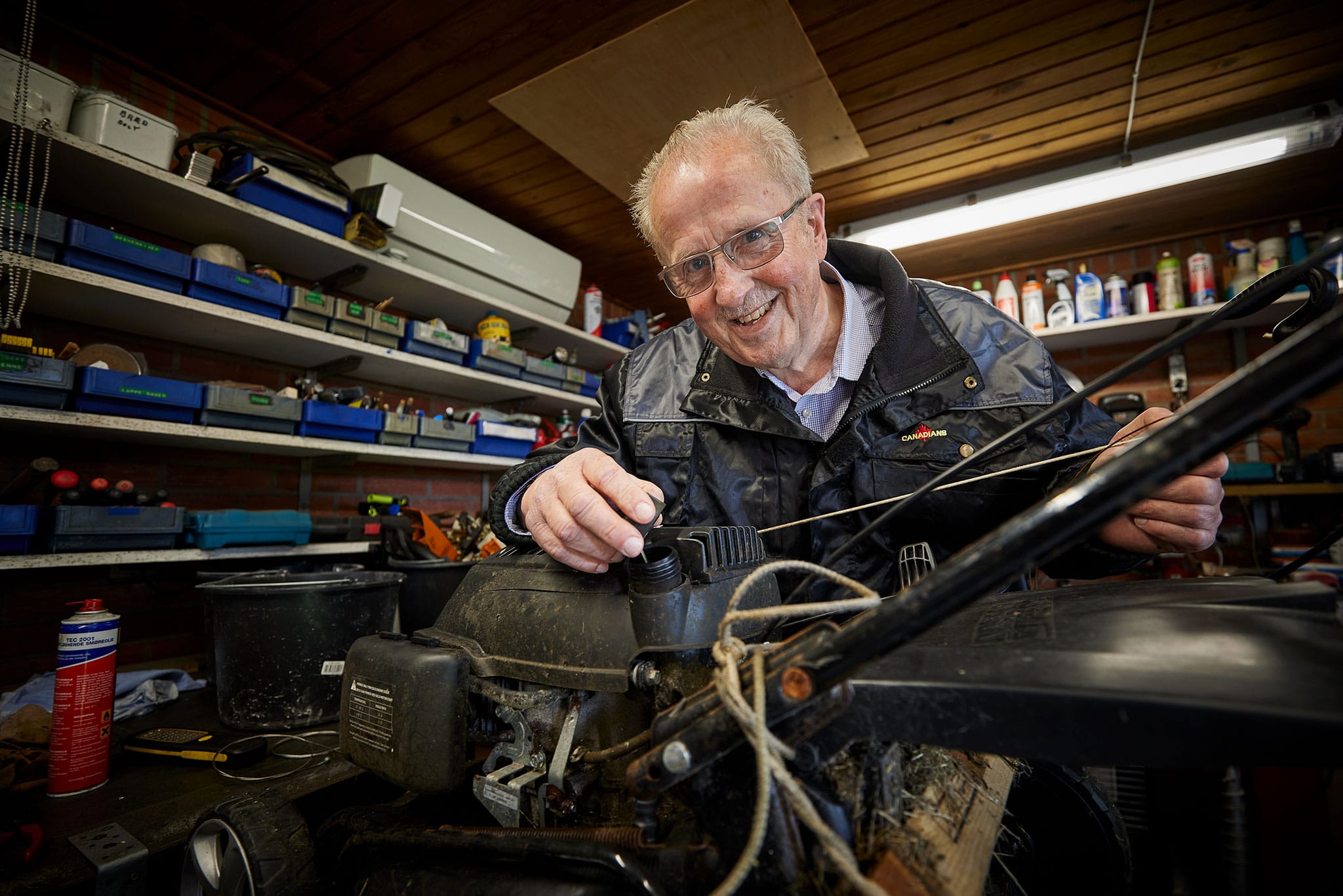 Harald Larsen har haft stor glæde af et hjemmebesøg af Jacob Spalding